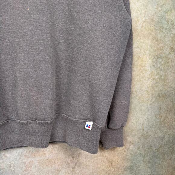 VTG 90s Russell Athletic Crewneck Sweatshirt Mens Sz L Gray USA Made Pullover - Picture 5 of 8